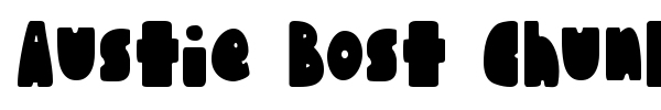 Austie Bost Chunkilicious font preview